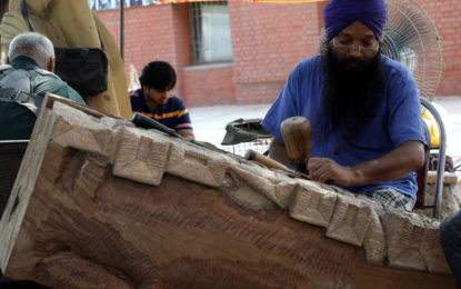 मूर्तिकला शिल्प (लकड़ी) के दौरान मूर्तियां बनाने, एनजेडसीसी द्वारा कलगाम, मणिमराज, चंडीगढ़ में 20 जून से 4 जुलाई 2017 तक आयोजन