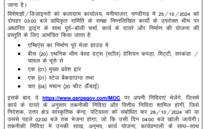 14वें चंडीगढ़ राष्ट्रीय शिल्प मेले के दौरान माहौल, मचान, पृष्ठभूमि आदि बनाने के लिए रुचि की अभिव्यक्ति